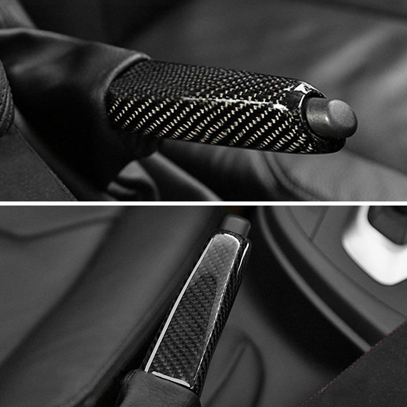 AIRSPEED Carbon Fiber Car Handbrake Cover Grip Handle Lever for BMW 1 2 3 4 Series F30 F10 F20 F21 F34 GT F32 F33 M3 M4 F80 F82 Accessories, Not for E Series - Image 3